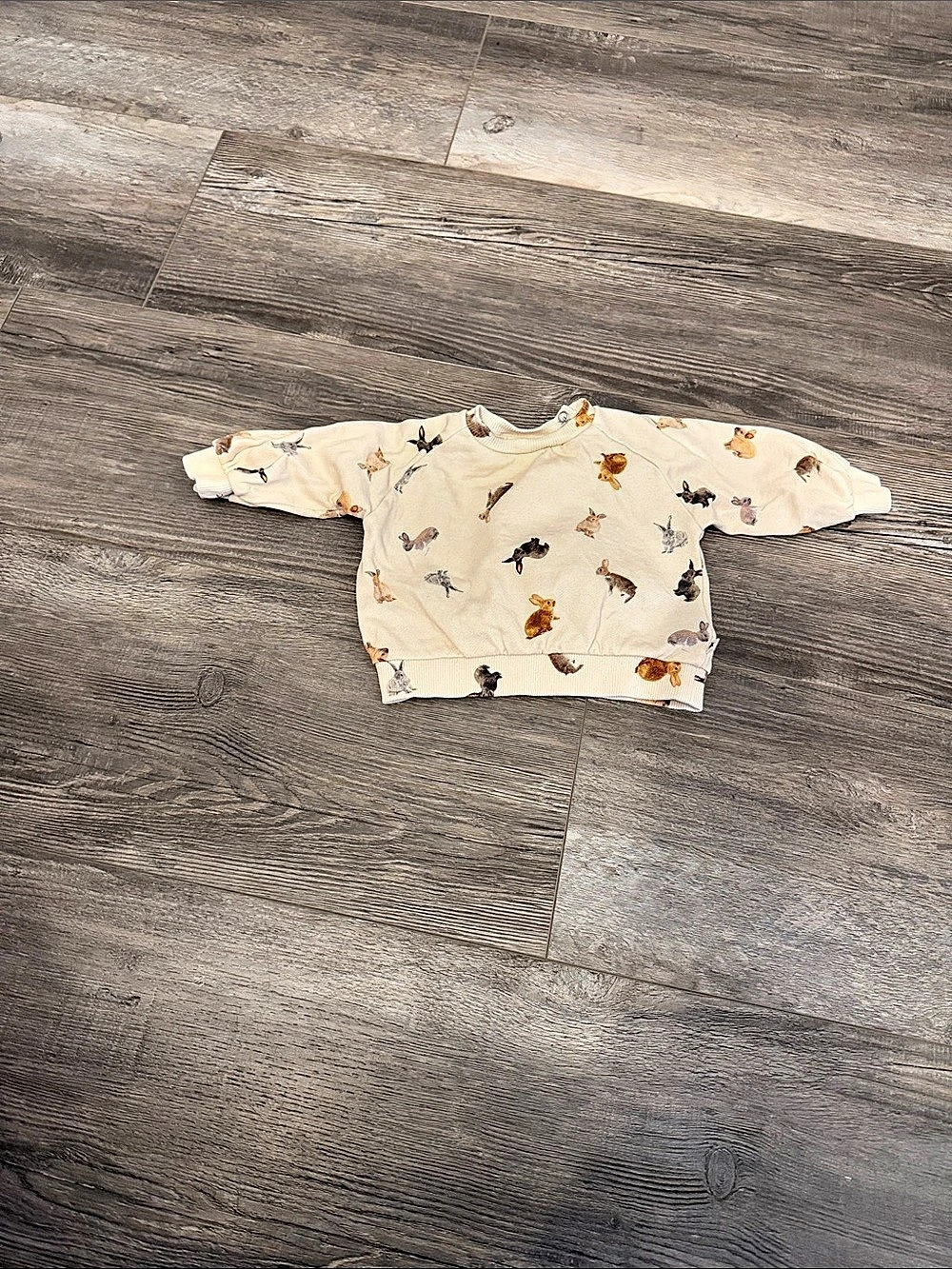 Molo 6956 Jumping Bunnies Animal Print Tee Size 6 Like New